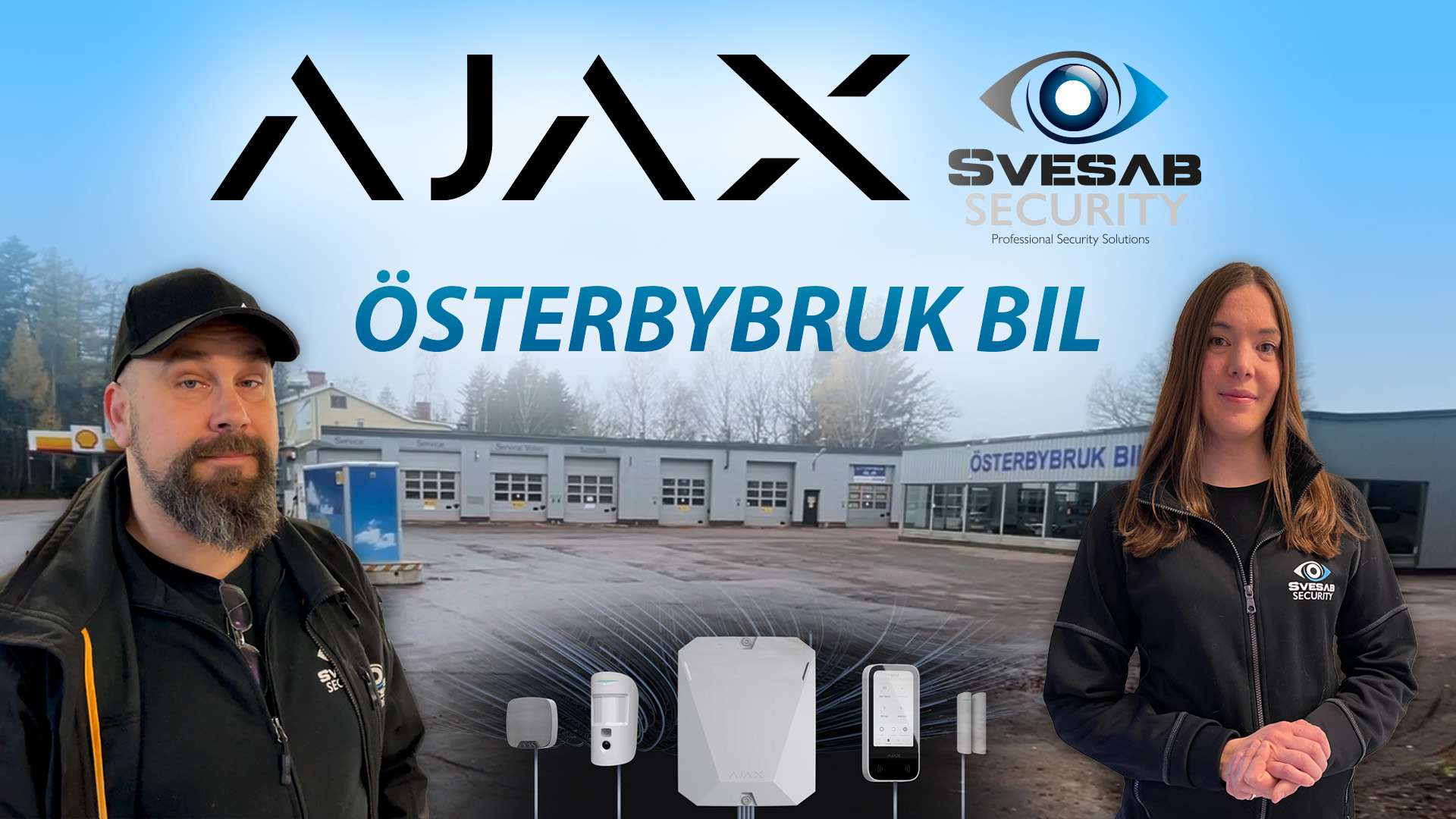 Svesab Security AB moderniserar och tryggar upp Österbybruk Bil med Ajax Systems Fibra