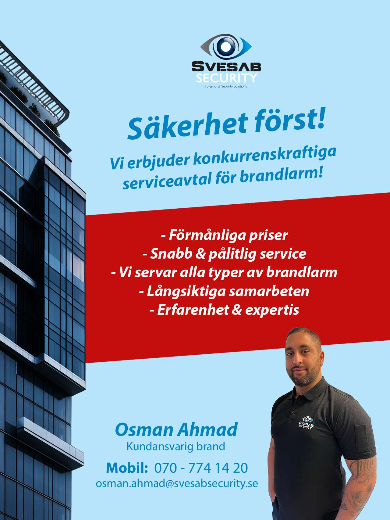 Serviceavtal för brandlarm i Stockholm